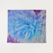 Elegante Blue Decorative Dahlia Blume Wandteppich (Vorderseite (Horizontal))