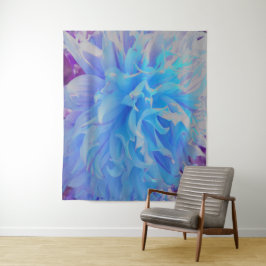 Elegante Blue Decorative Dahlia Blume Wandteppich