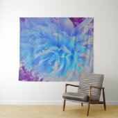 Elegante Blue Decorative Dahlia Blume Wandteppich (Beispiel (Horizontal))