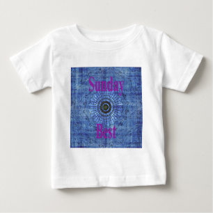 Elegante Blue Denim Motif Vektormuster Art Baby T-shirt