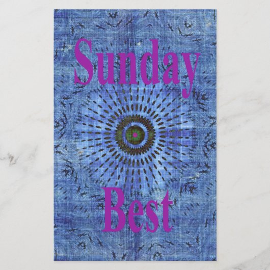 Elegante Blue Denim Motif Vektormuster Art Briefpapier (Vorderseite)