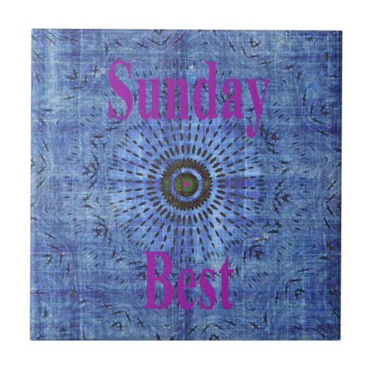 Elegante Blue Denim Motif Vektormuster Art Fliese (Vorderseite)