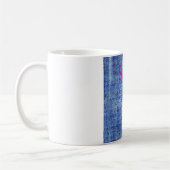 Elegante Blue Denim Motif Vektormuster Art Kaffeetasse (Links)