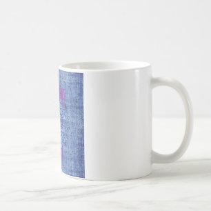 Elegante Blue Denim Motif Vektormuster Art Kaffeetasse