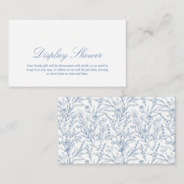Elegante Blue Display Shower Enclosure Card Begleitkarte