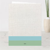 Elegante Blue Field Blume Wasserfarbe Dankeskarte (Rückseite)