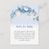 Elegante Blue Floral Books for Baby Begleitkarte (Vorderseite)