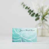 Elegante Blue Floral Business Cards Visitenkarte (Stehend Vorderseite)