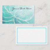 Elegante Blue Floral Business Cards Visitenkarte (Vorne/Hinten)
