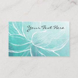 Elegante Blue Floral Business Cards Visitenkarte