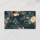 Elegante Blue Floral Erinnerung Card Terminkarte (Rückseite)