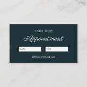 Elegante Blue Floral Erinnerung Card Terminkarte (Vorderseite)