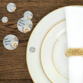 Elegante Blue Floral Geburtstagsparty Konfetti