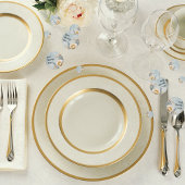 Elegante Blue Floral Geburtstagsparty Konfetti