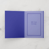 Elegante Blue Floral Gold Foil Card (Innen Abgelegt)