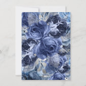 ELEGANTE BLUE FLORAL GRENZE ÄNDERN DAS DATUM (Rückseite)