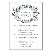 Elegante Blue Floral Hochzeitskarten