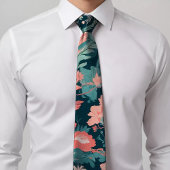 Elegante Blue Floral Krawatte