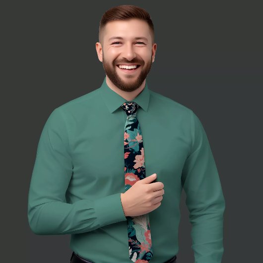 Elegante Blue Floral Krawatte
