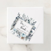 Elegante Blue Floral Liebe und Dank Gastgeschenk H Geschenkanhänger (Beispiel)