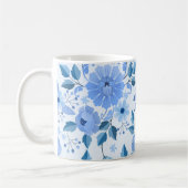 Elegante Blue Floral Tasse (Links)