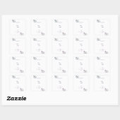 Elegante Blue Floral Wedding Stickers (Blatt)