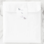 Elegante Blue Floral Wedding Stickers (Tasche)