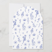 Elegante Blue Floral Wildblume Einladung (Rückseite)
