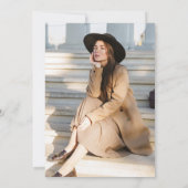 Elegante Blue Flowers Graduation Party Einladung (Rückseite)