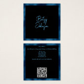 Elegante Blue Foil und Black Business Card (Vorne & Hinten)