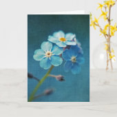 Elegante Blue Forget-me-nots-Blume Karte (Gelbe Blume)