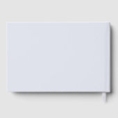 Elegante Blue Foto Collage Wedding Gästebuch (Rückseite)