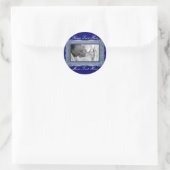 Elegante Blue Frame Stickers (Tasche)