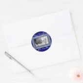Elegante Blue Frame Stickers (Umschlag)