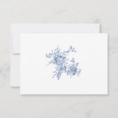 Elegante Blue French Rose Garden RSVP Karte (Rückseite)