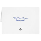 Elegante Blue Frost Sparkle Card 2 (Rückseite Horizontal)