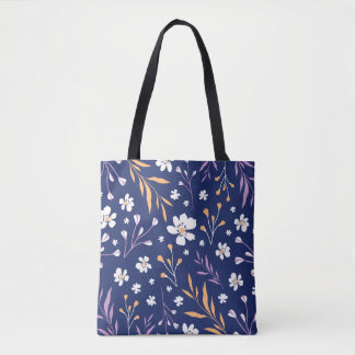 Elegante Blue Gemustert Tote Bag Tasche
