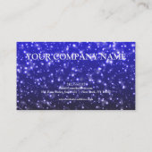 Elegante Blue Glitzer Kreditkarte Visitenkarte (Rückseite)