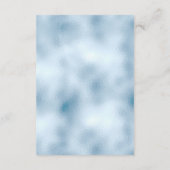 Elegante Blue Glitzer und Foil Wedding Details Begleitkarte (Rückseite)