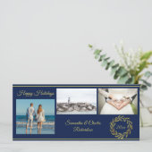 Elegante Blue Gold 3 Foto (Stehend Vorderseite)