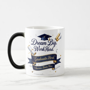 Elegante Blue & Gold Abschluss Morphing Tasse - 11