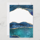 Elegante Blue Gold Foil Falknerei Einladung (Rückseite)