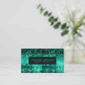 Elegante Blue-Green Disco Ball Glitzer & Glitzern Visitenkarte (Stehend Vorderseite)