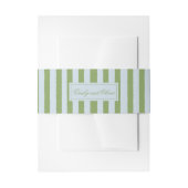 Elegante Blue Green Stripes Hochzeit Einladungsbanderole (Vorderseite Beispiel)