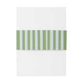 Elegante Blue Green Stripes Hochzeit Einladungsbanderole (Rückseitenbeispiel)