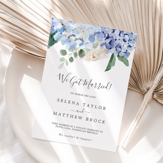 Elegante Blue Hydrangea - Ankündigung