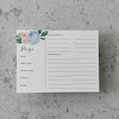 Elegante Blue Hydrangea Brautparty Rezept Cards Postkarte