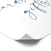 Elegante Blue Hydrangea Karten und Geschenke Hochz Poster (Ecke)