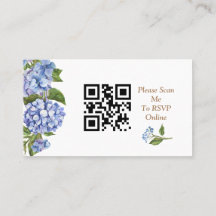 Elegante Blue Hydrangea QR Code UAWG Enclosure Car