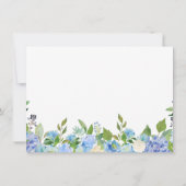 Elegante Blue Hydrangeas Floral Announcement Cards Ankündigung (Rückseite)
